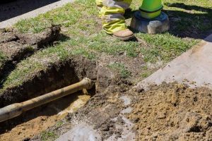 trenchless repair in progress