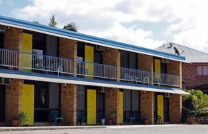 a hotel or motel building