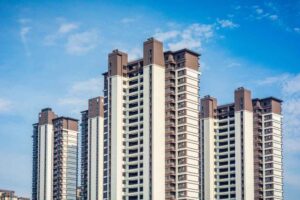 A commercial or high-rise building